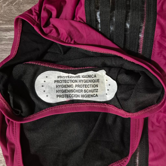 Women's Hilor‎ Magenta & Black One Piece Swimsuit M - Picture 6 of 8